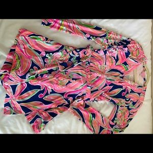 Lilly Pulitzer Karlie Wrap Romper Medium
